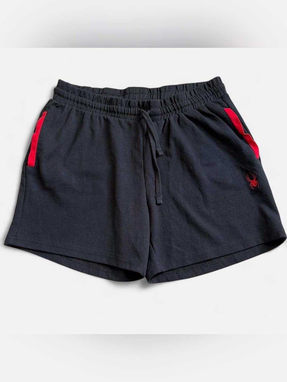 Spyder Men’s Black Athletic Shorts with Red Accents